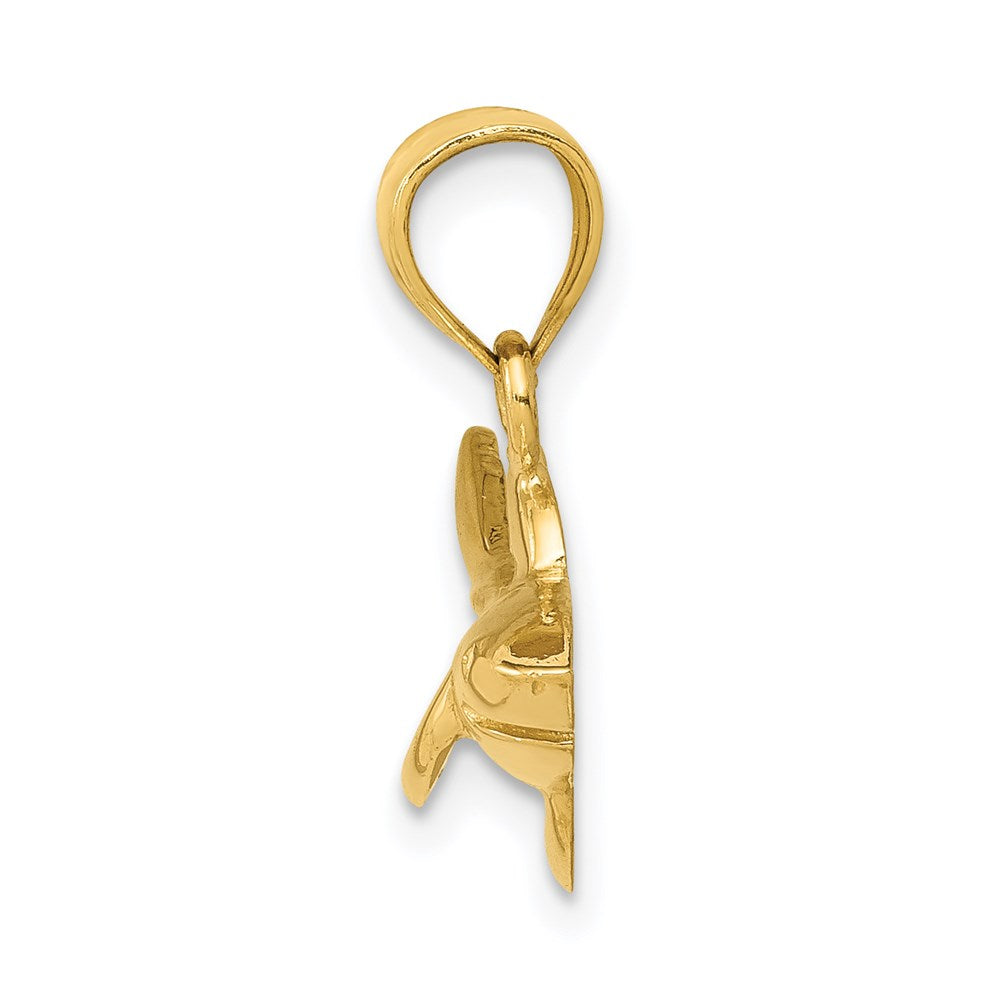 Million Charms 14K Yellow Gold Themed Shark Pendant