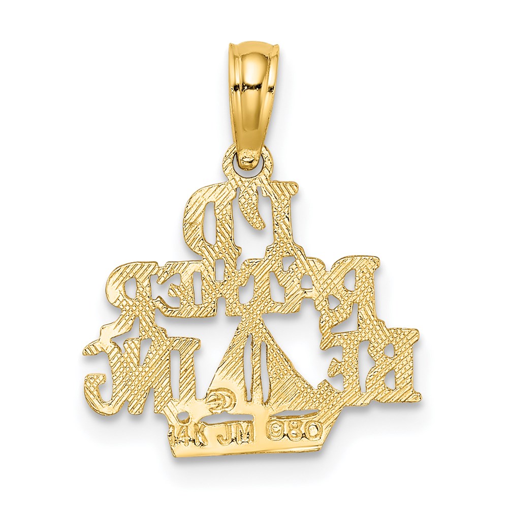 Million Charms 14K Yellow Gold Themed I'D Rather Be Sailing Charm