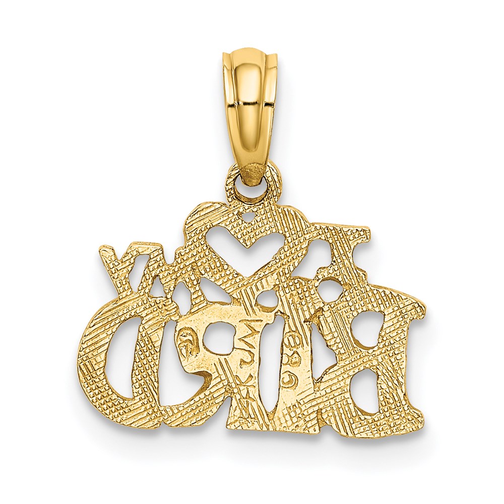 Million Charms 14K Yellow Gold Themed I Heart My Bird Charm