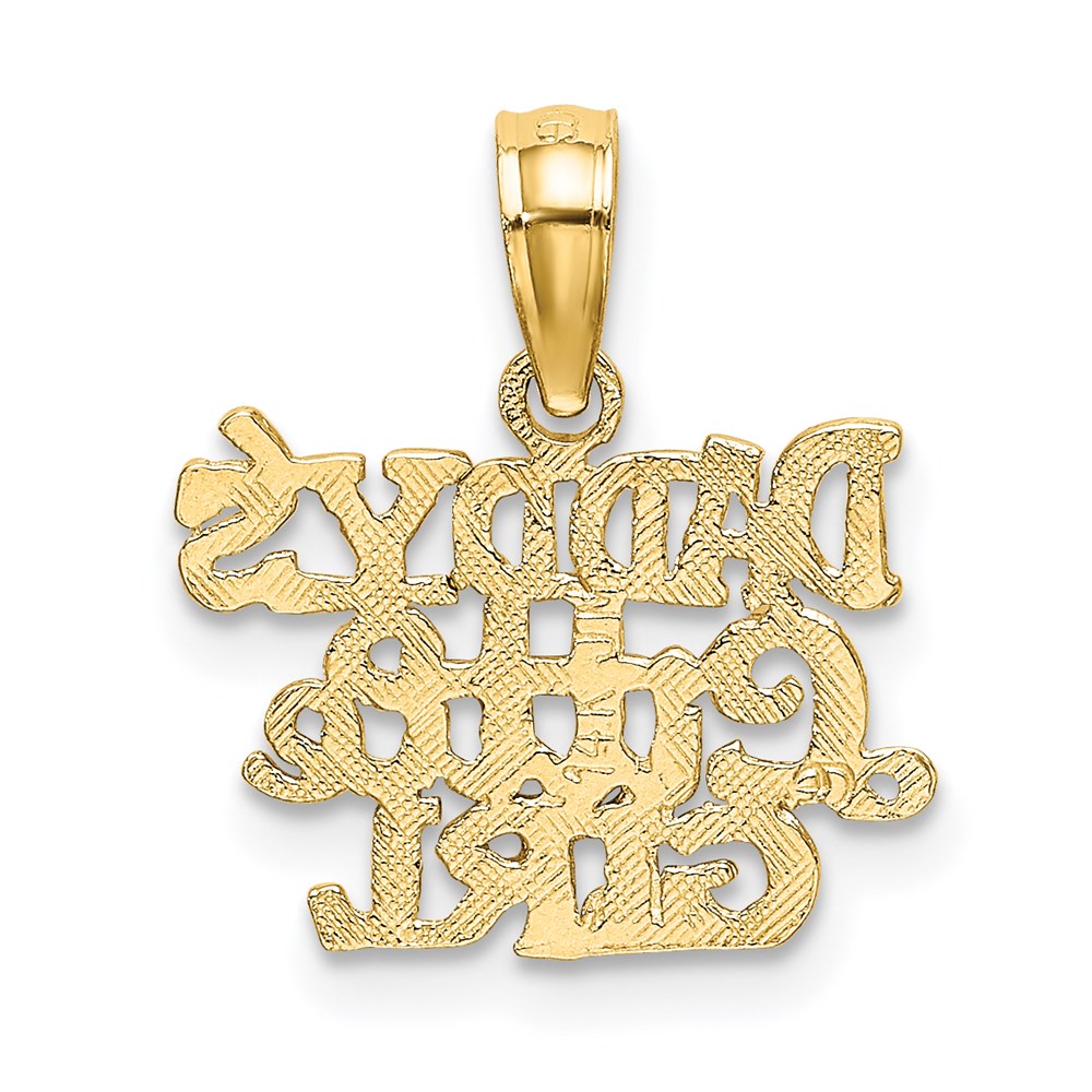 Million Charms 14K Yellow Gold Themed Polished Daddy'S Little Girl Charm
