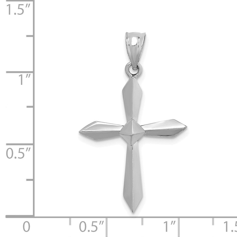 Million Charms 14K White Polished Relgious Cross Pendant
