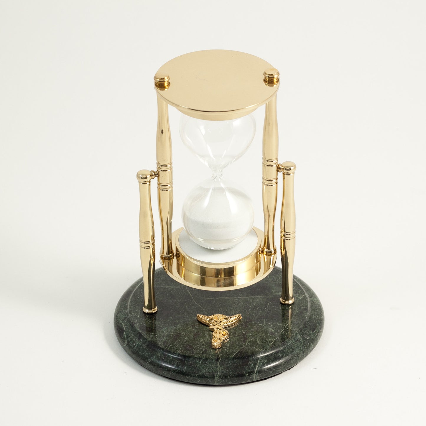 Occasion Gallery Green Marble/Brass Color "Chiropractor", Green Marble 30 Minute Sand Timer with Brass Accents. 5.25 L x 7 W x H in.