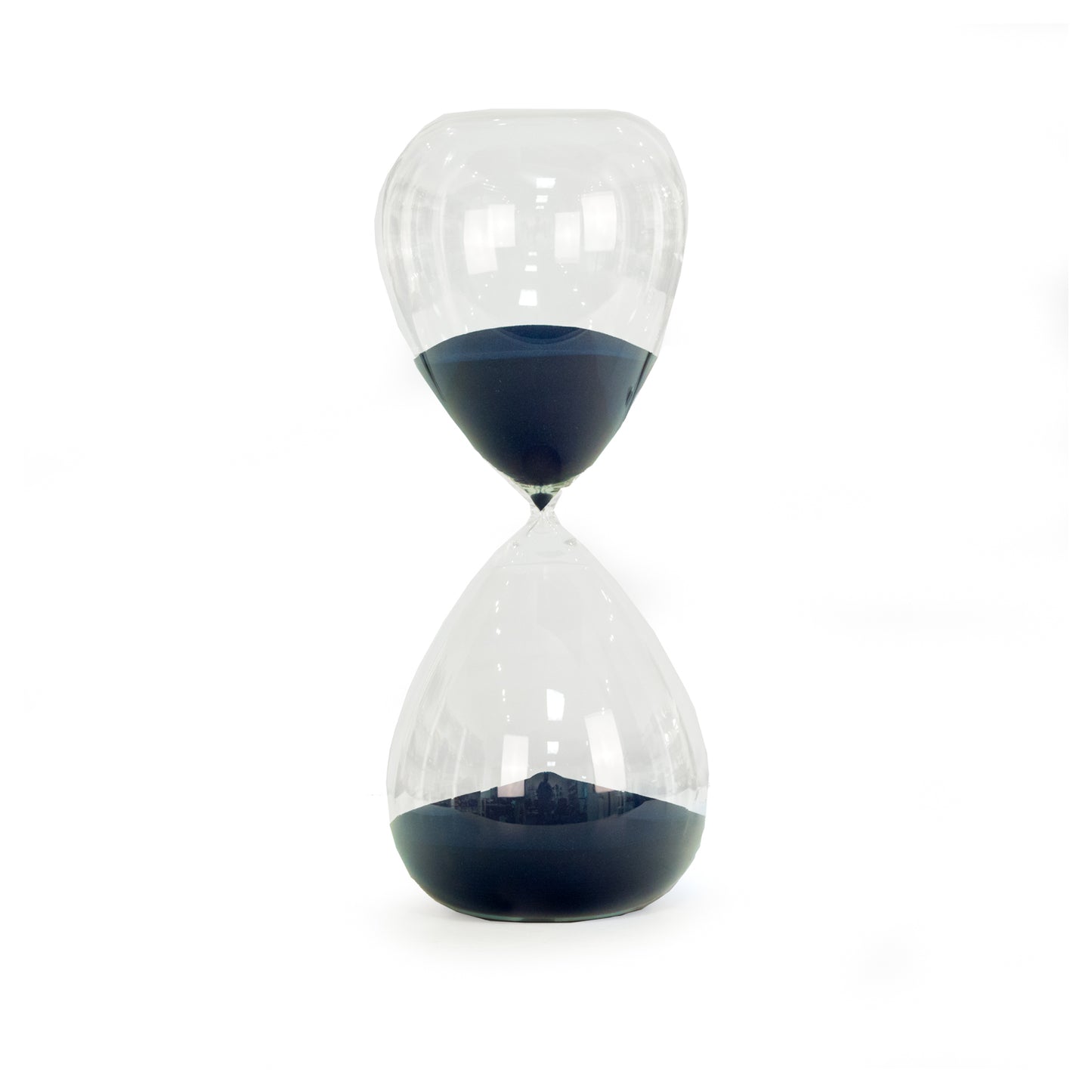 Occasion Gallery Navy Color 240 Minute Sand Timer with Navy Sand. 7 L x W x 17.75 H in.