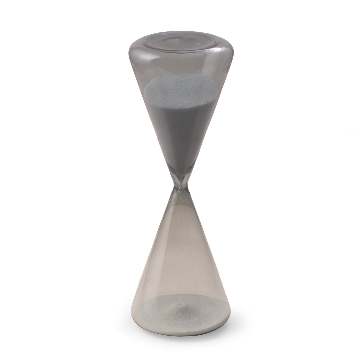Occasion Gallery Grey Color 30 minute grey sand timer with white sand 11.5 L x 4D W x H in.