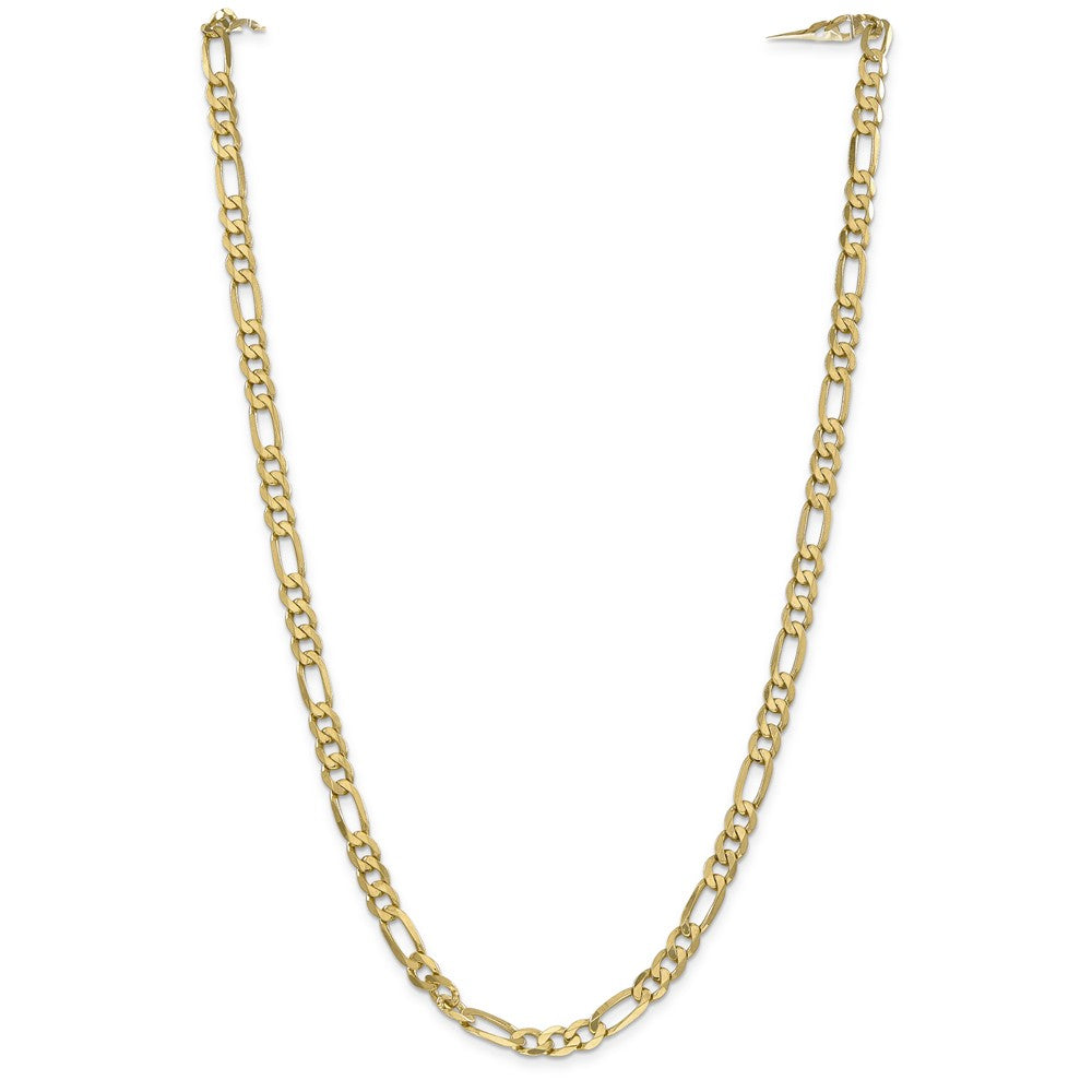 Million Charms 14k Yellow Gold, Necklace Chain, 6.25mm Flat Figaro Chain, Chain Length: 26 inches