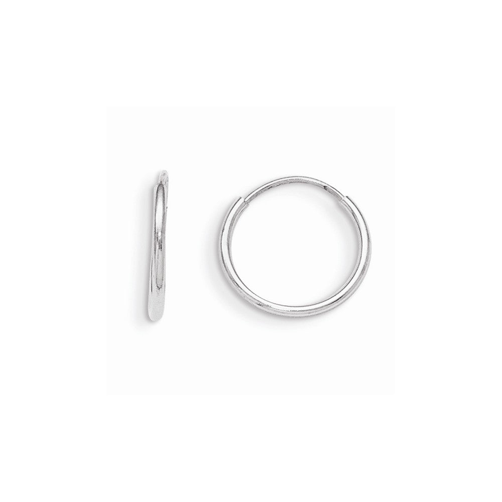 14k White Gold Madi K Endless Hoop Earrings, 12mm x 12mm