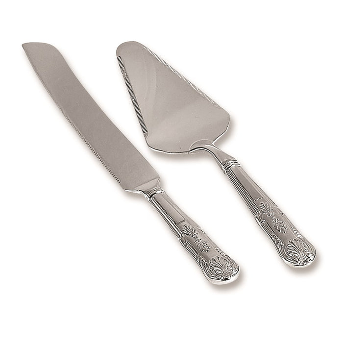 Silver-plated Wedding Knife and Cake Server Set