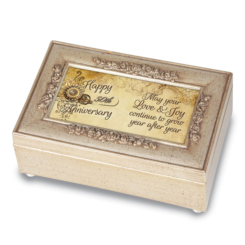 Happy 50th Anniversary Ivory Music Box