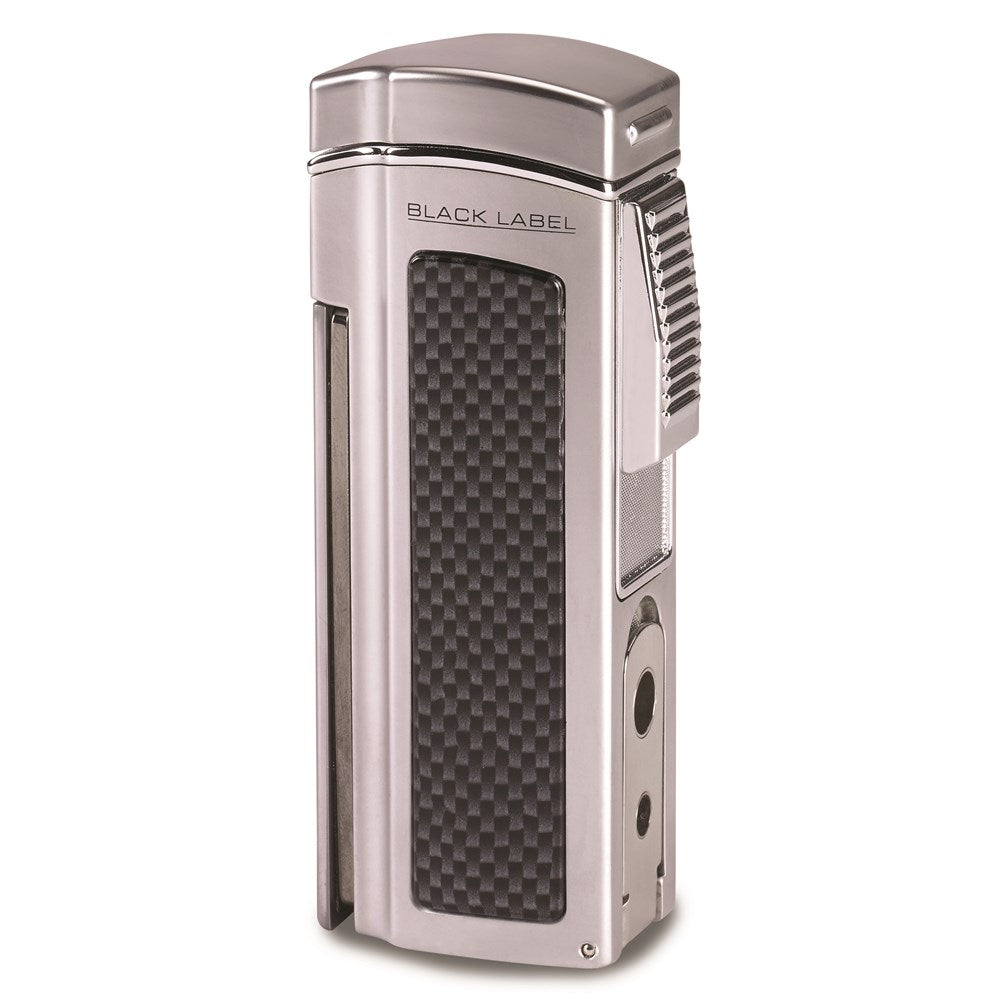 Dominator Chrome Matte Quad Torch Flame Table Lighter