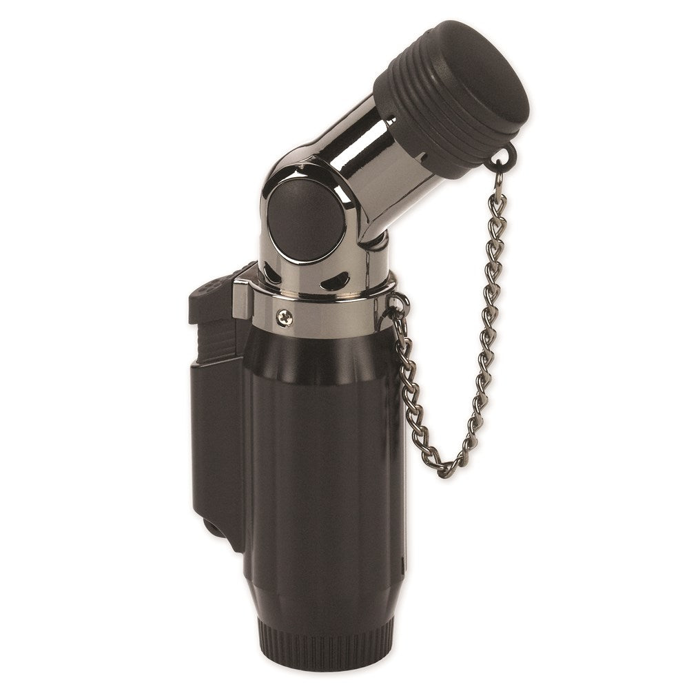 Vertigo Intimidator Black Matte and Gunmetal Quad Flame Table Torch Lighte