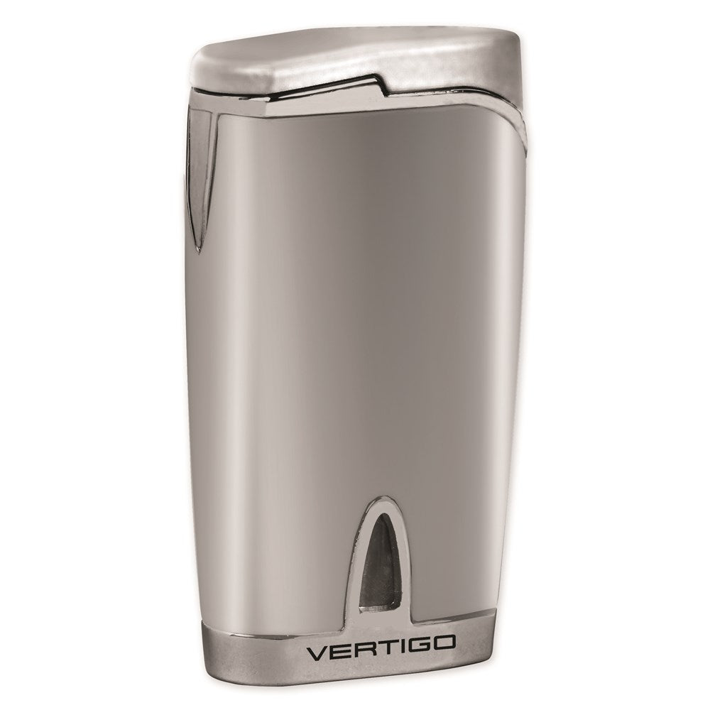 Vertigo Twister Brushed Chrome Quad Flame Torch Lighter