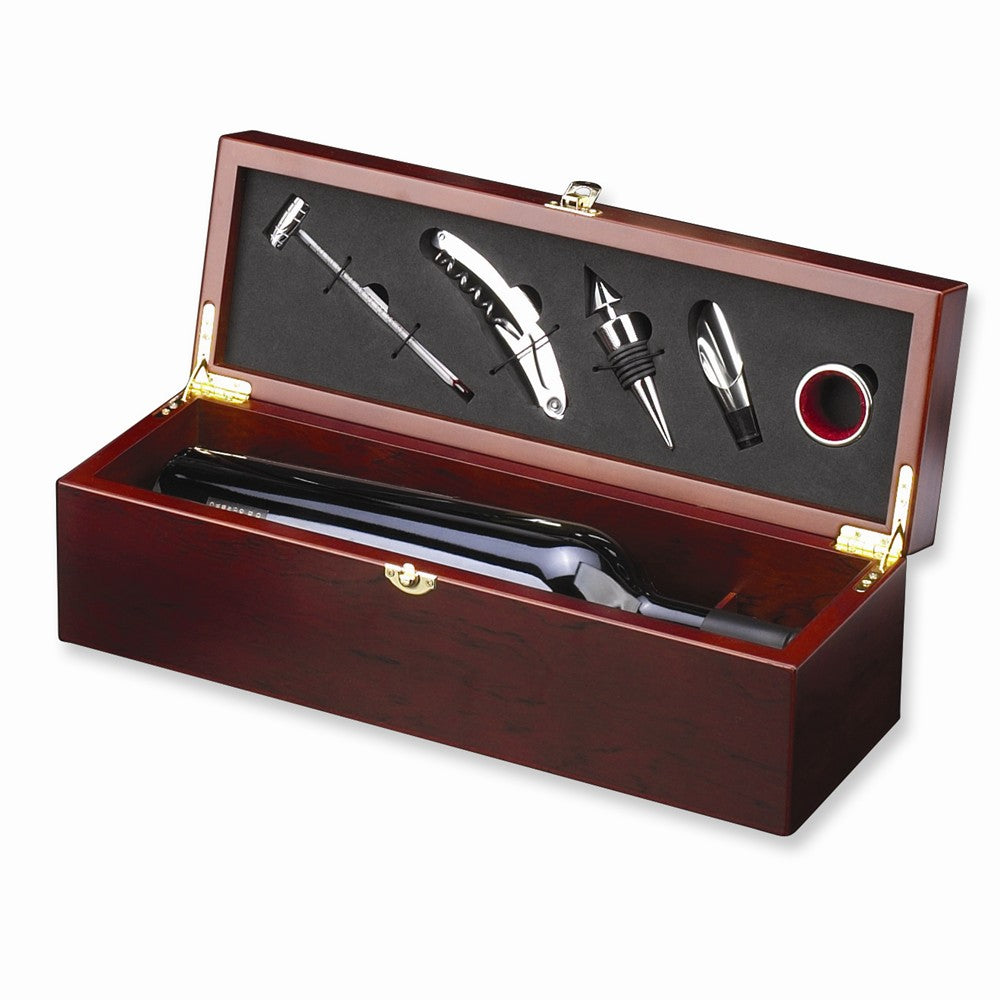Occasion Gallery® Six Piece Rosewood Box Wine Storage Set