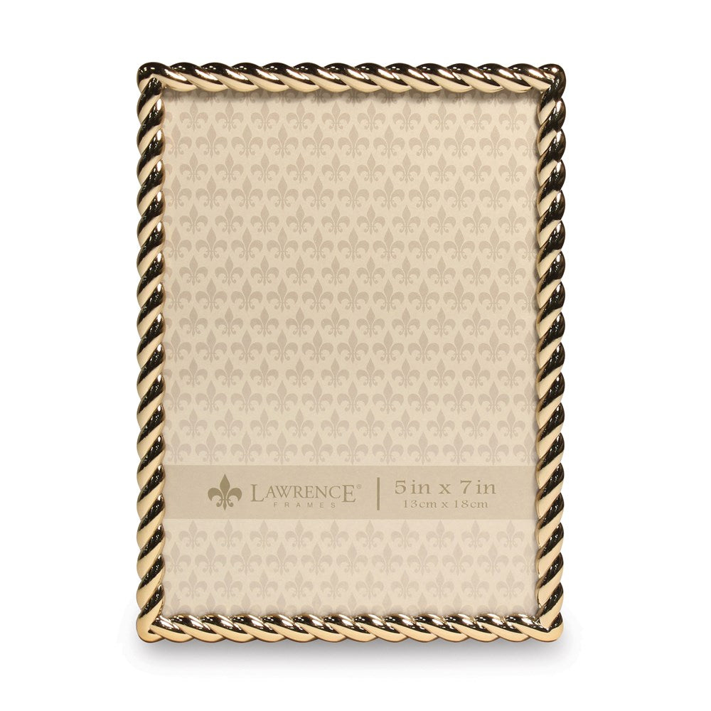 Occasion Gallery Gold-tone 5x7 Rope Photo Picture Frame