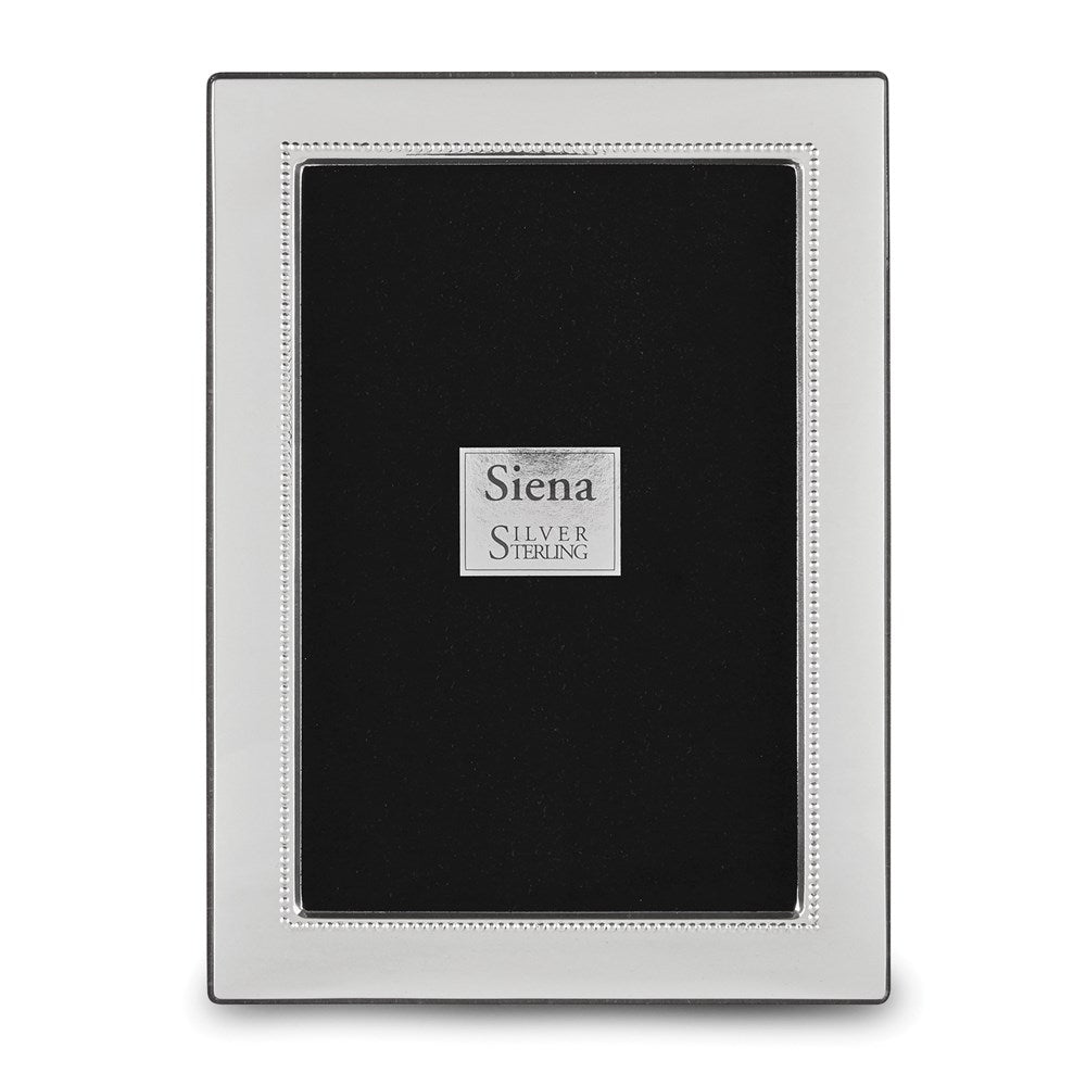 Occasion Gallery 925 Sterling Silver Beaded Edge 5x7 Photo Picture Frame