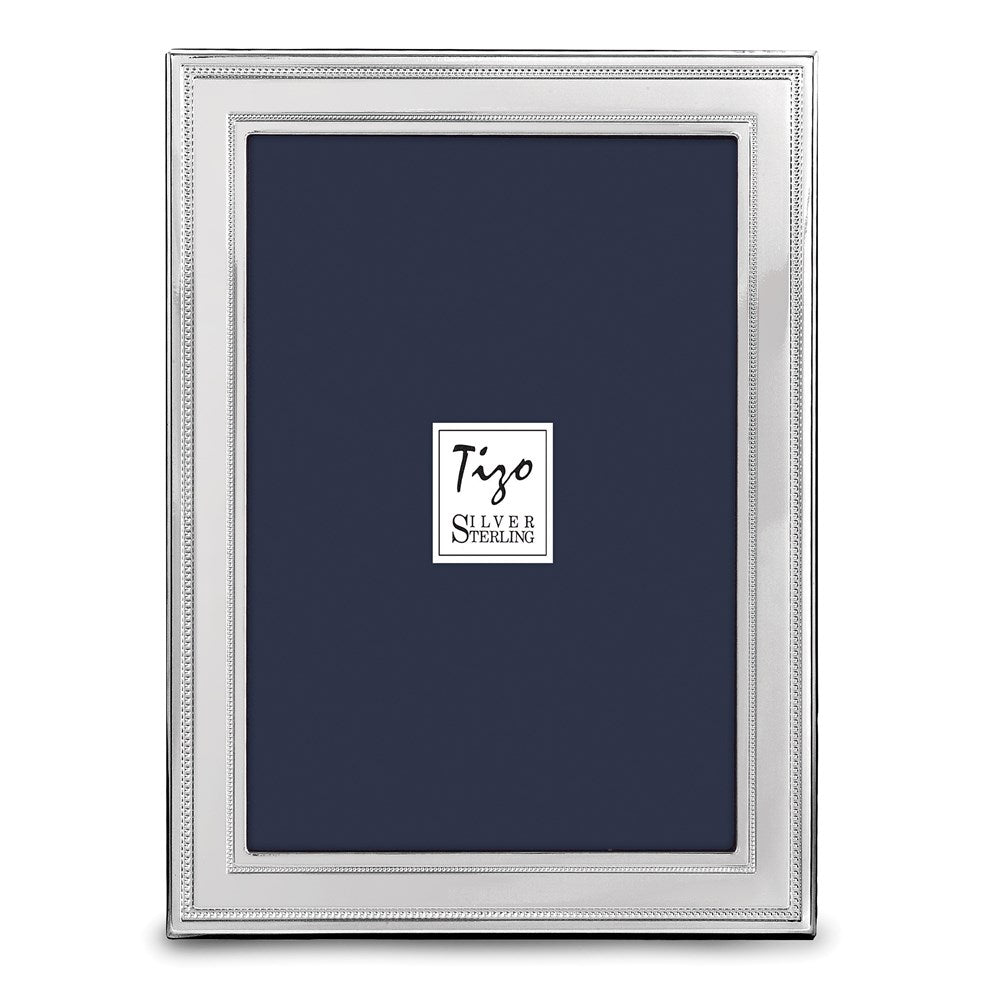 Occasion Gallery 925 Sterling Silver Double Beaded 8x10 Photo Picture Frame