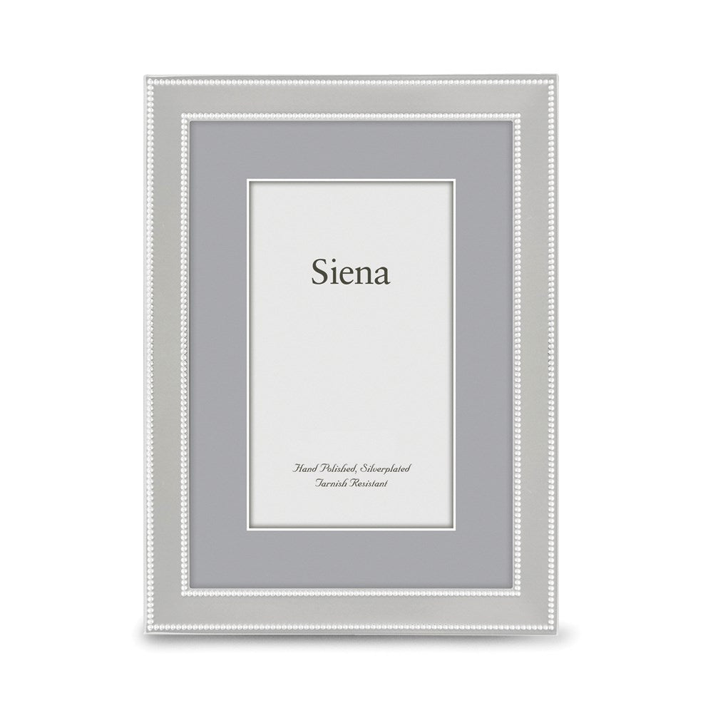 Occasion Gallery Silver-plated Double Beaded 4x6 Photo Picture Frame