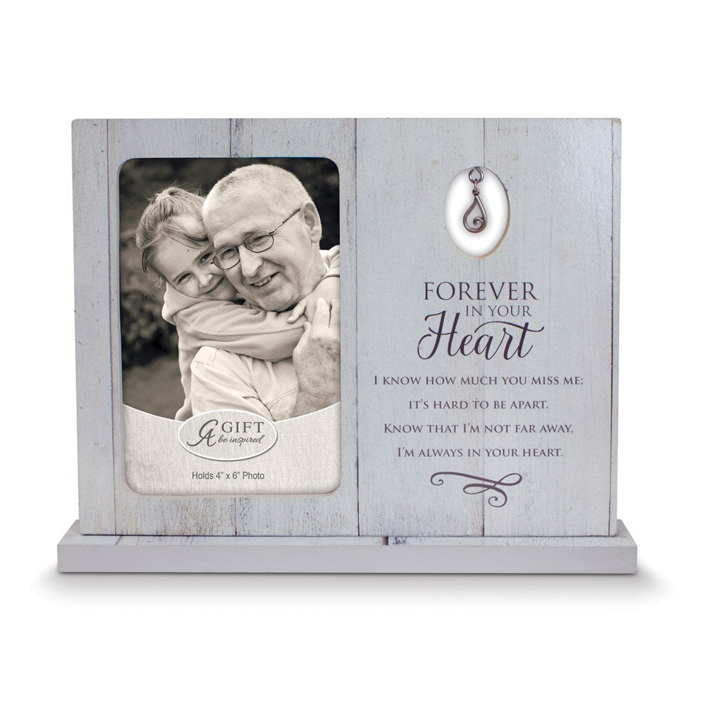 Keepsake Bereavement Forever In Your Heart Standing Frame with Tear Charm Boxed