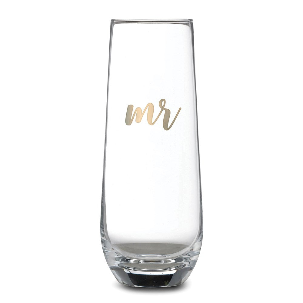 Lillian Rose Gold Mr. Stemless Champagne Glass