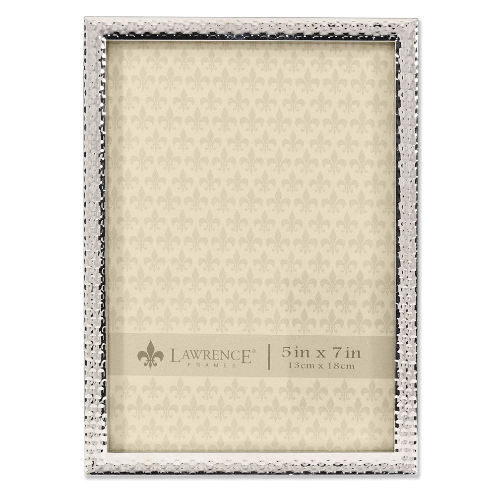 Occasion Gallery 5x7 Silver-tone Metal Hammer Effect Photo Picture Frame
