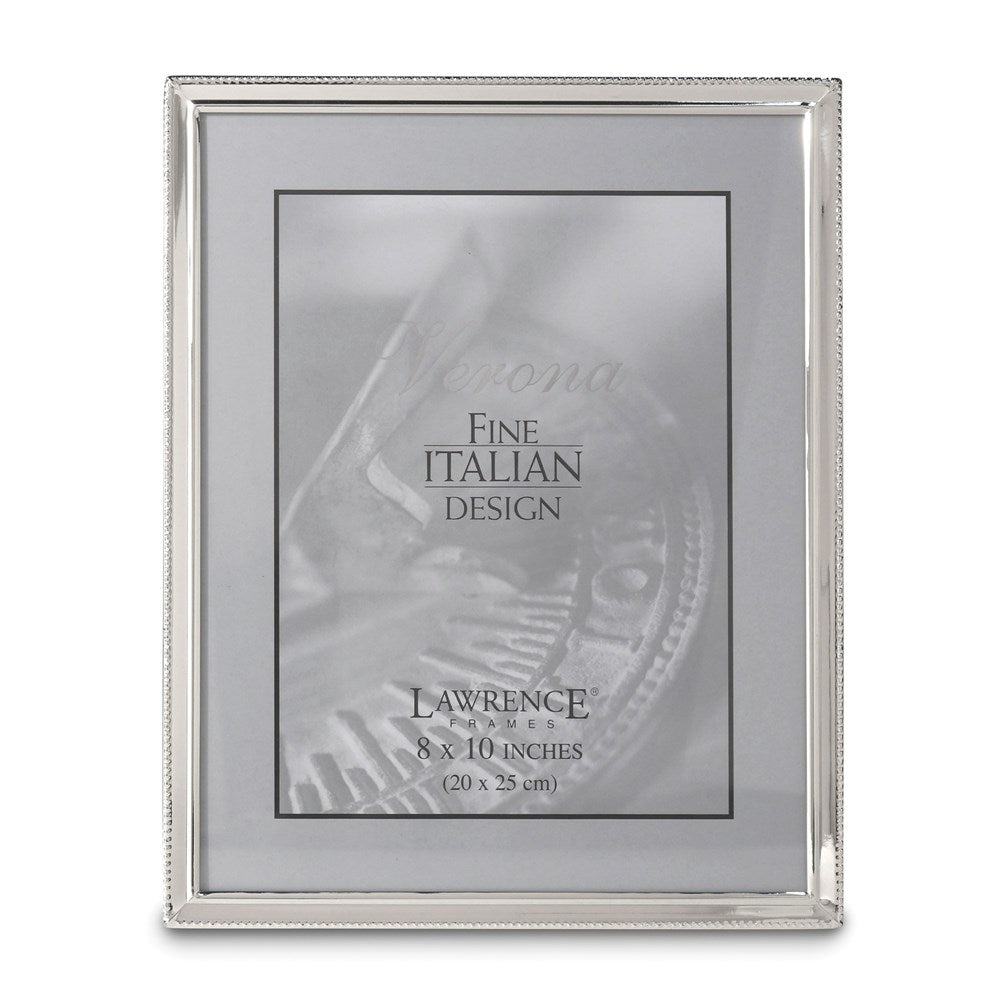 Occasion Gallery Polished Silver-plated 8x10 Photo Picture Frame - Bead Border Design