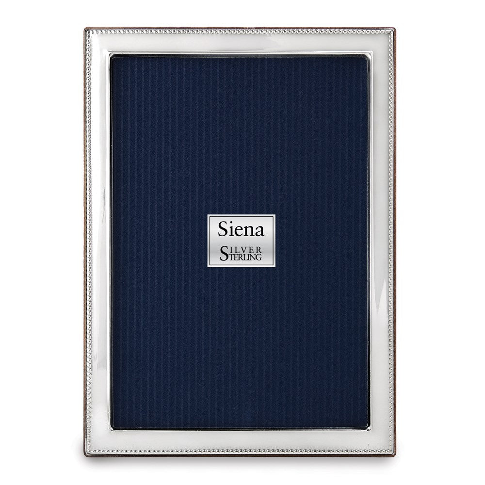 Occasion Gallery 925 Sterling Silver Plain Outer Beaded 4x6 Photo Picture Frame