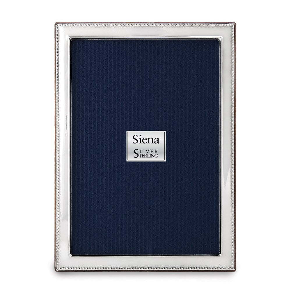 Occasion Gallery 925 Sterling Silver Plain Outer Beaded 8x10 Photo Picture Frame