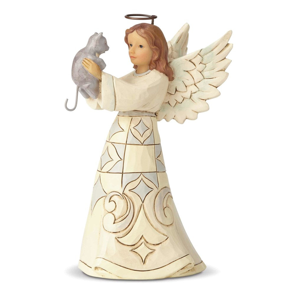 Keepsake Bereavement HEARTWOOD CREEK by JIM SHORE Farmhouse Angel with Cat