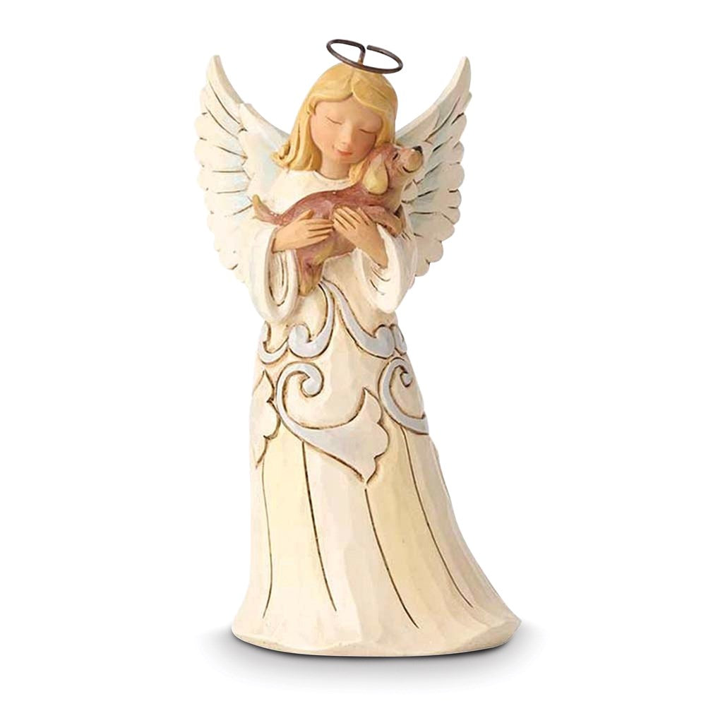 Keepsake Bereavement HEARTWOOD CREEK by JIM SHORE Farmhouse Angel with Dog