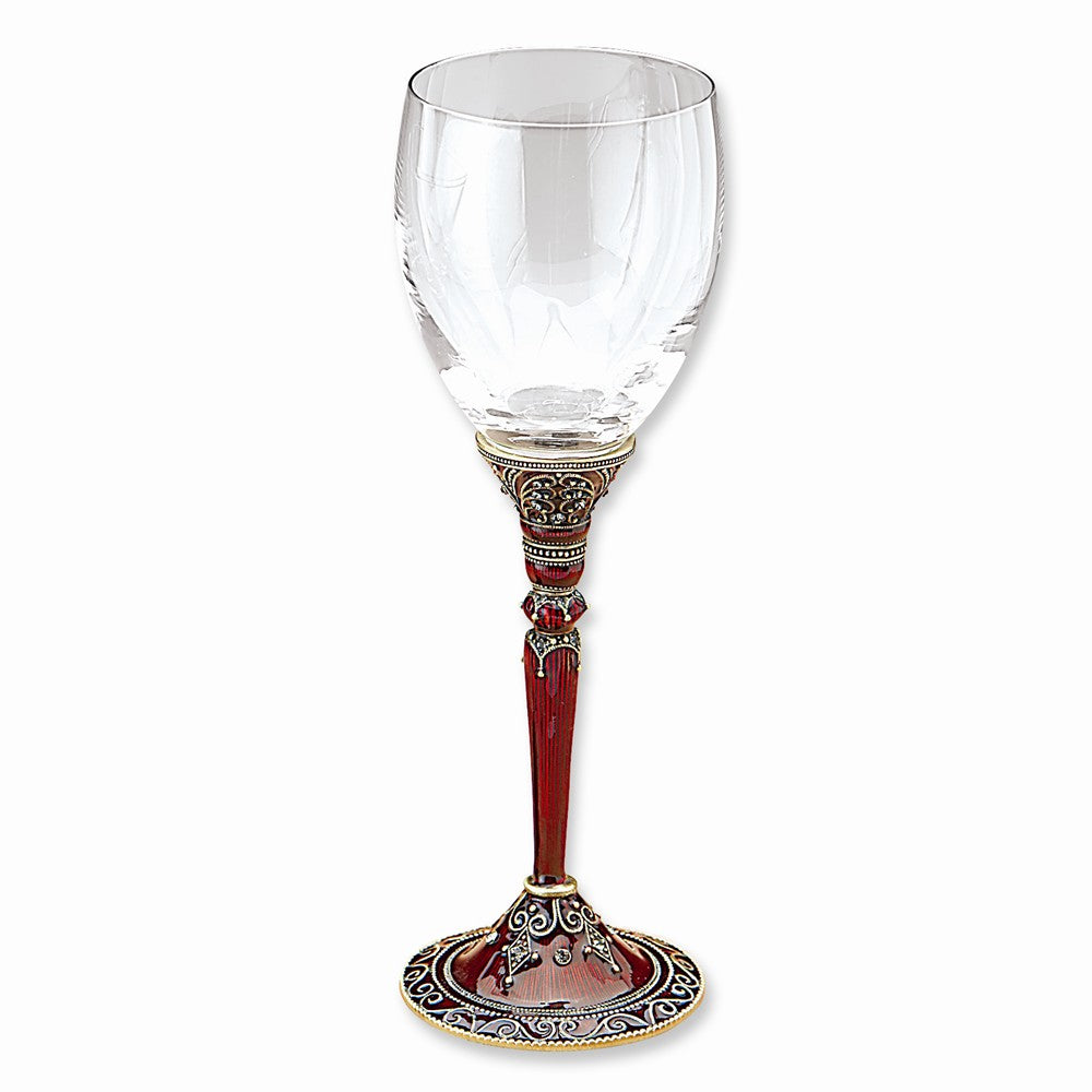Occasion Gallery® Enamel & Jewel-toned Stem Wine Glass