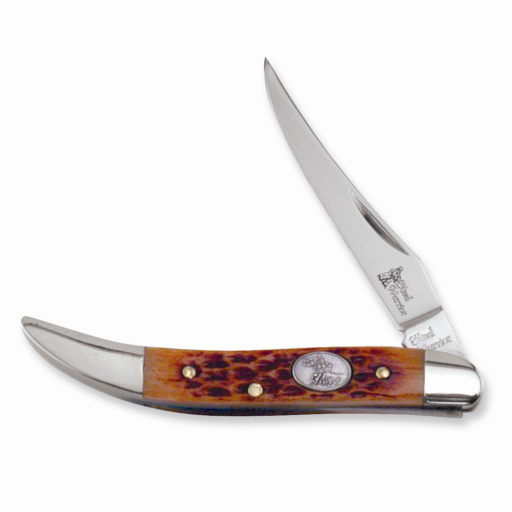 Steel Warrior Toothpick Burnt Peachseed Bone Knife