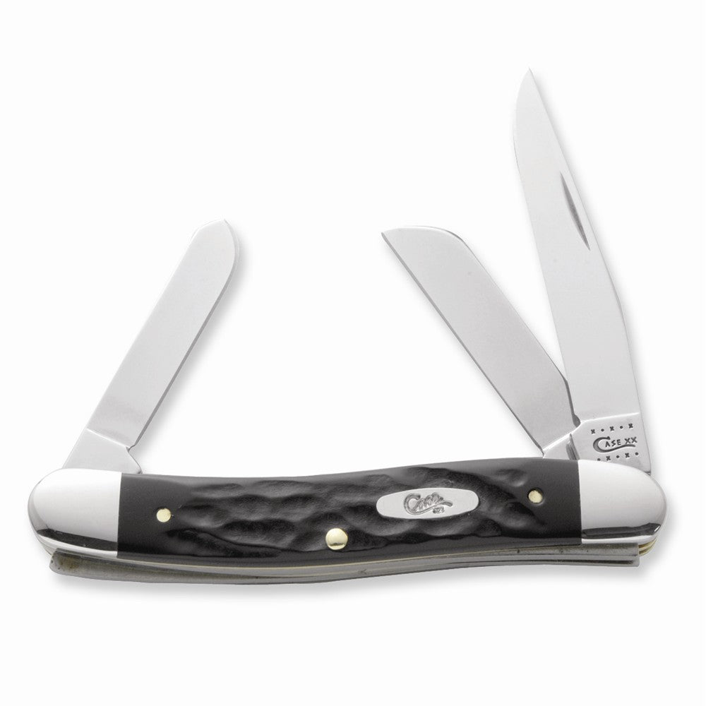 Case Rough Black Synthetic Medium Stockman Knife