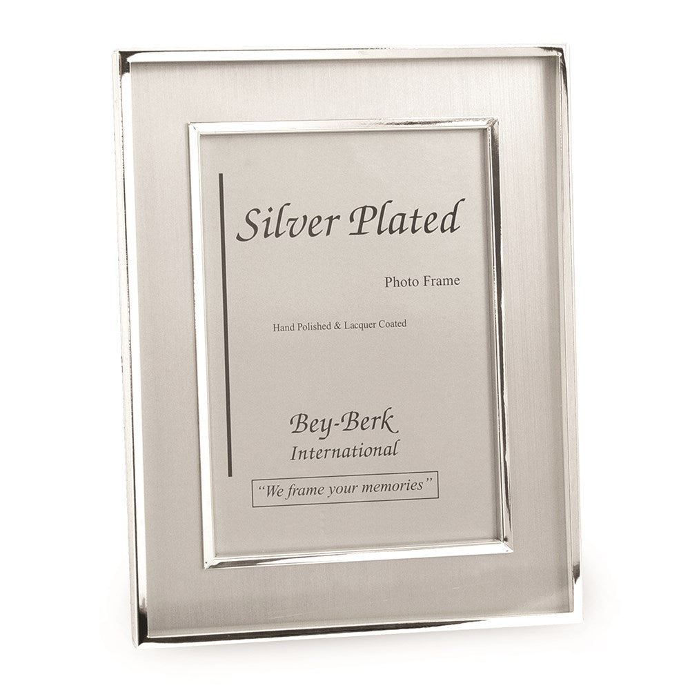 Occasion Gallery Silver-pltd Brushed Finish Photo Picture Frame
