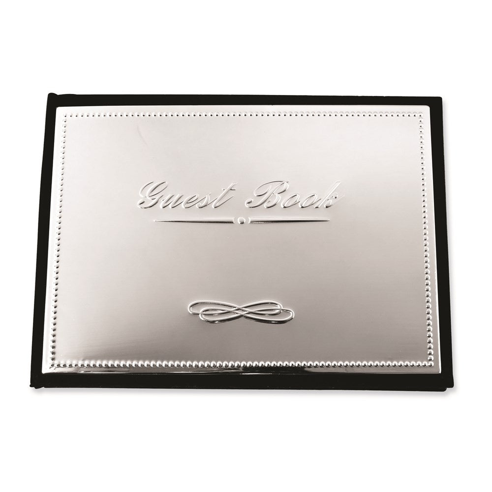 Silver-plated Wedding (holds 300 signatures) Guest Book