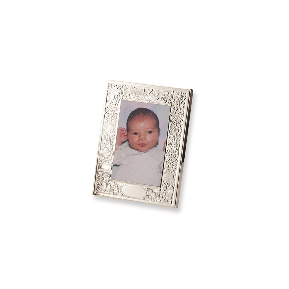 Occasion Gallery Baby Keepsake Gifts: 925 Sterling Silver 4x6 Birth Record Photo Picture Frame