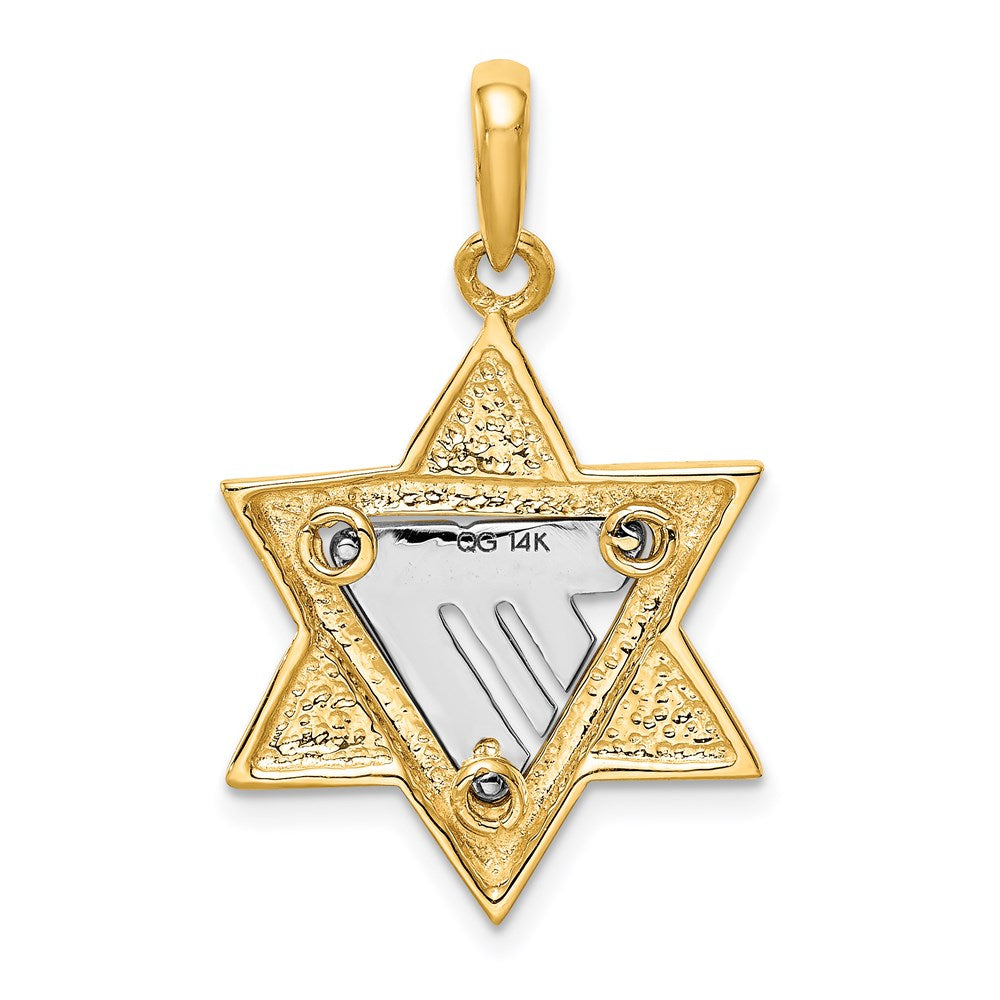Million Charms 14K Two-Tone Religious Jewish Star Of David Pendant