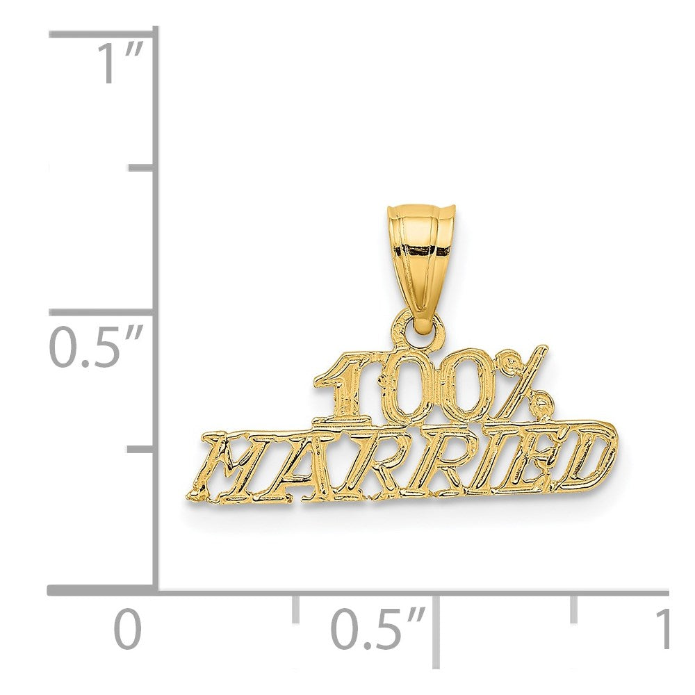 Million Charms 14K Yellow Gold Themed 100% Married Charm