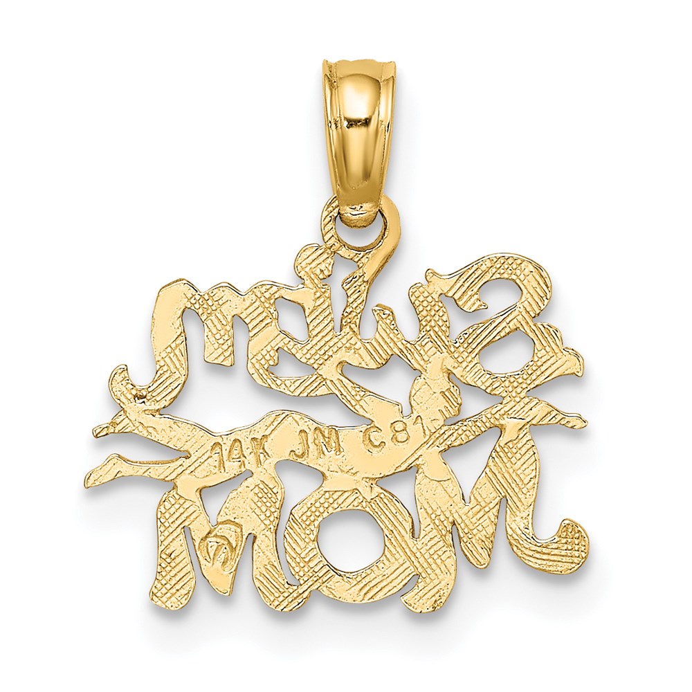 Million Charms 14K Yellow Gold Themed Swim Mom With Swimmer Charm