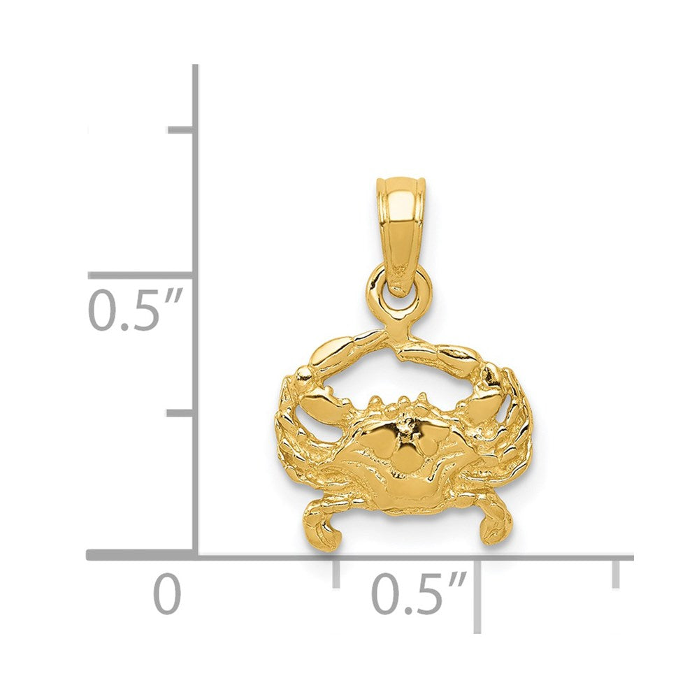 Million Charms 14K Yellow Gold Themed Crab Pendant
