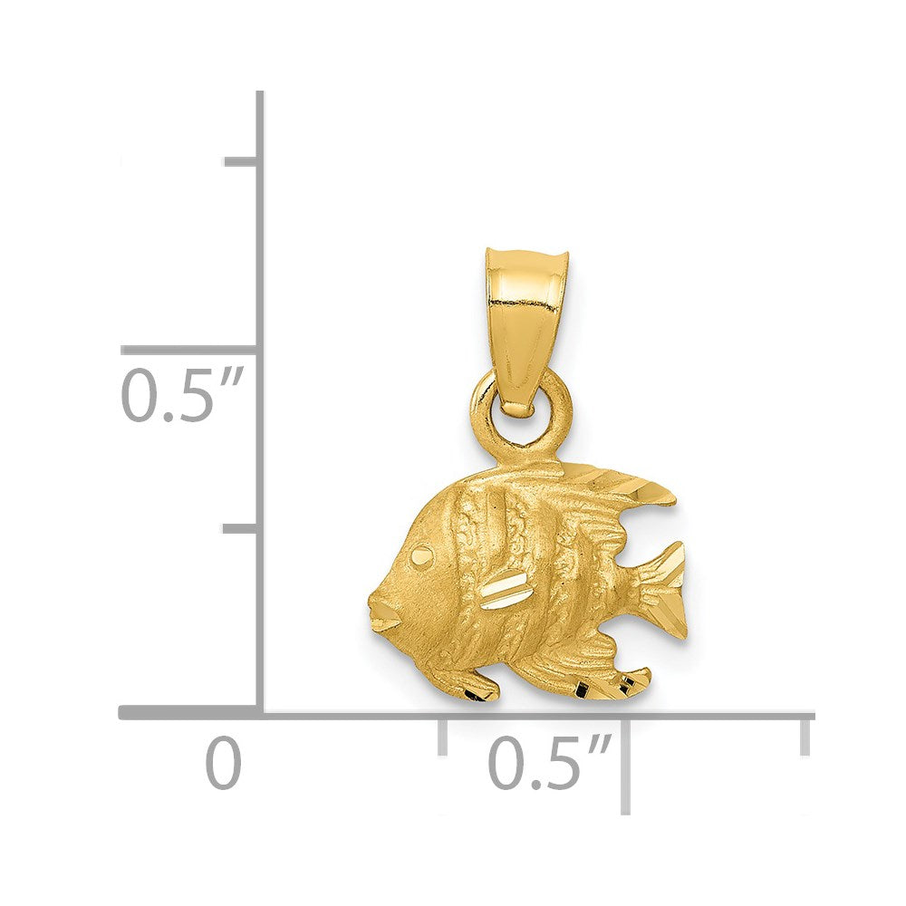 Million Charms 14K Yellow Gold Themed Fish Pendant