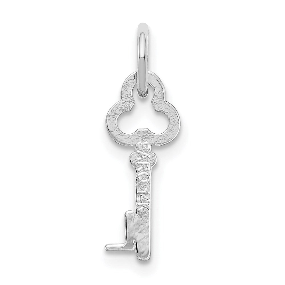 Million Charms 14K White Gold Themed L Key Charm