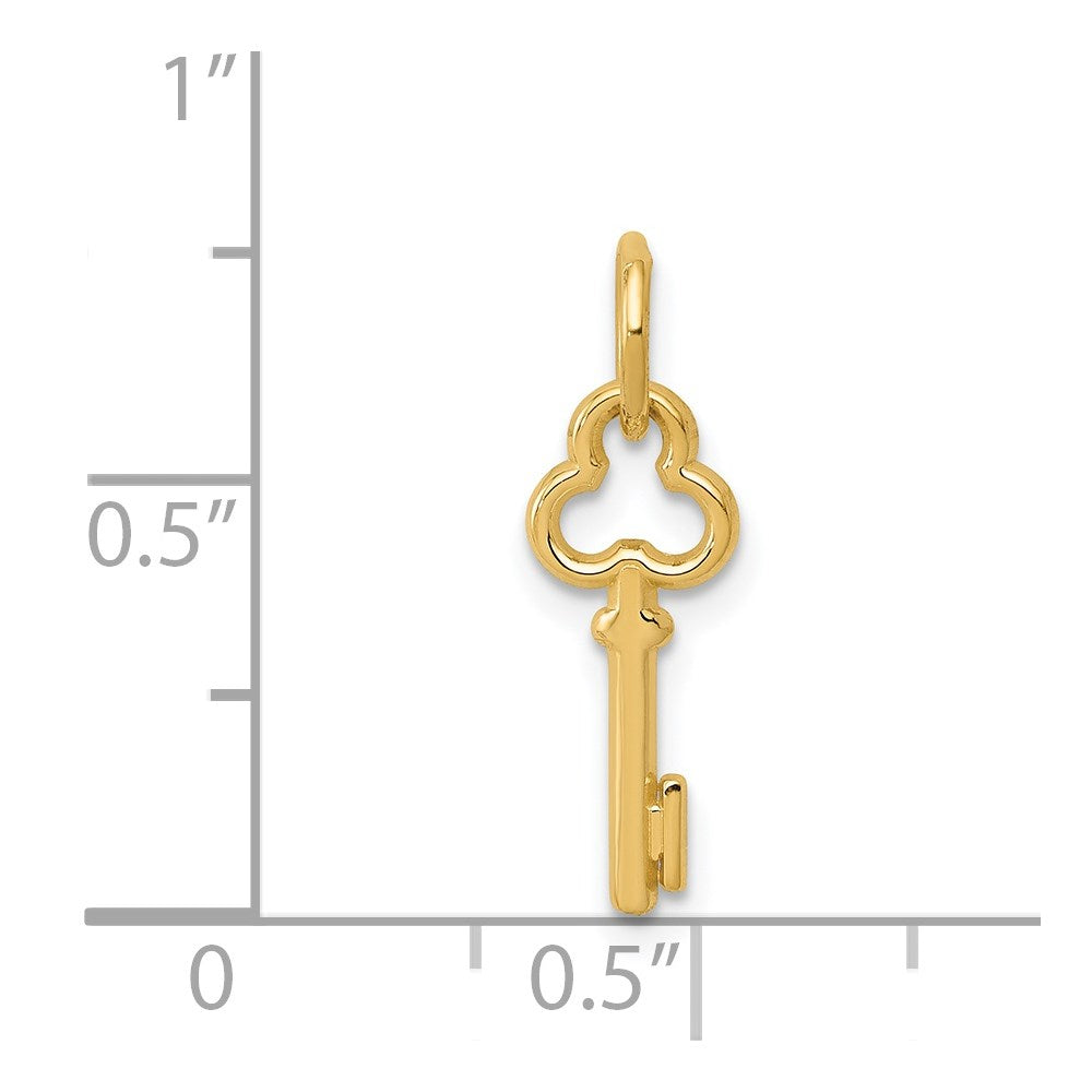 Million Charms 14K Yellow Gold Themed I Key Charm