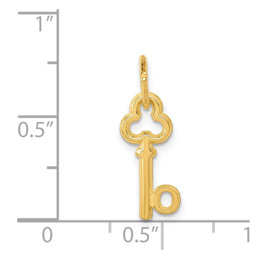 Million Charms 14K Yellow Gold Themed O Key Charm