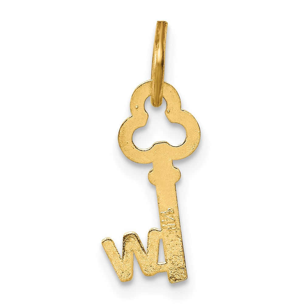 Million Charms 14K Yellow Gold Themed W Key Charm