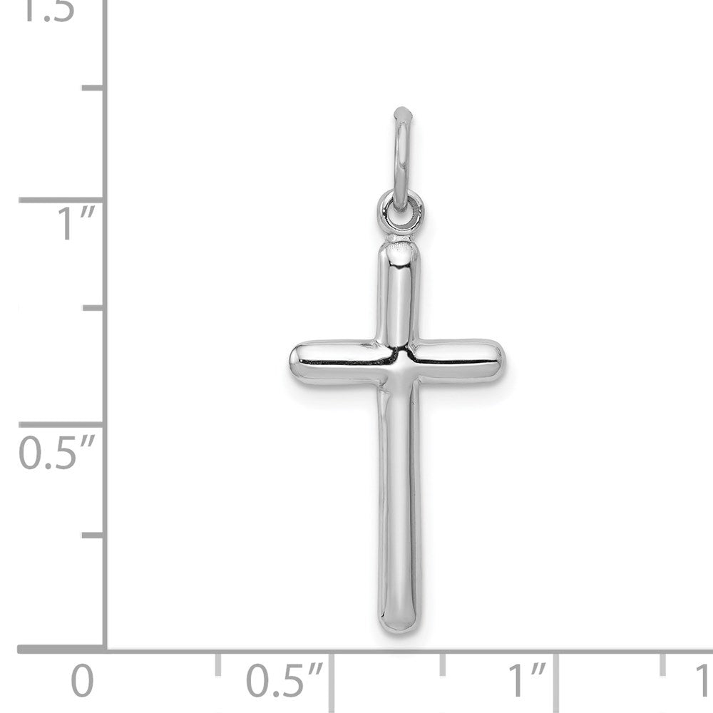 Million Charms 14K White Gold Themed Relgious Cross Pendant