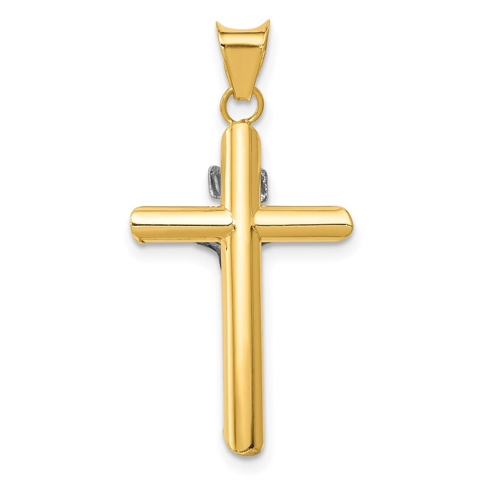 Million Charms 14K Two-Tone & Rhodium-plated Inri Relgious Crucifix Pendant