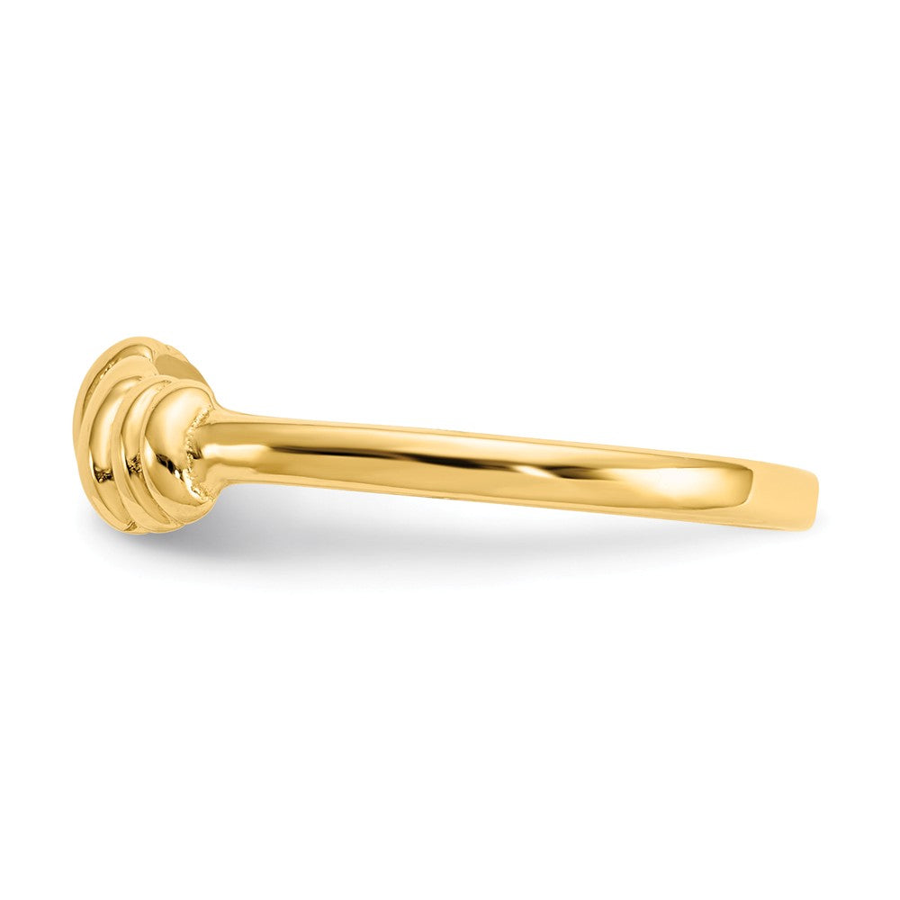 14k Yellow Gold Love Knot Wedding Band, Size: 7