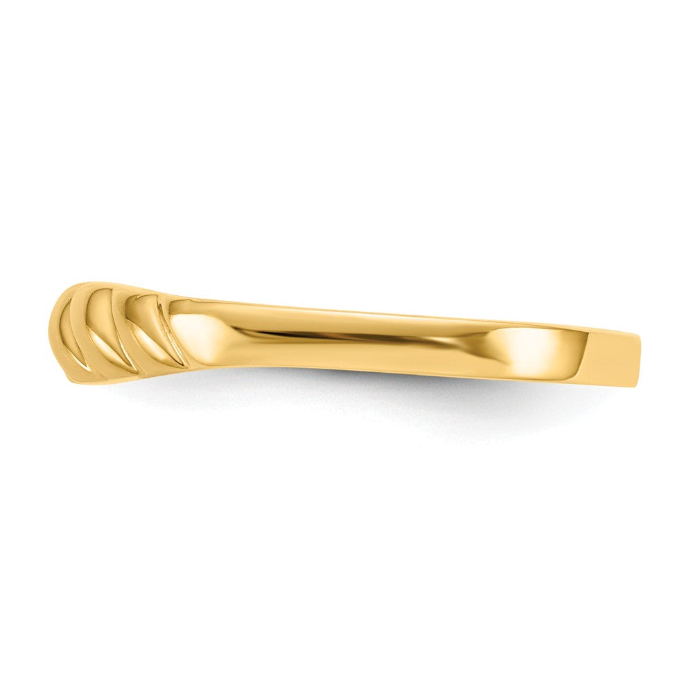 14k Yellow Gold Satin Valley Dome Ring, Size: 6