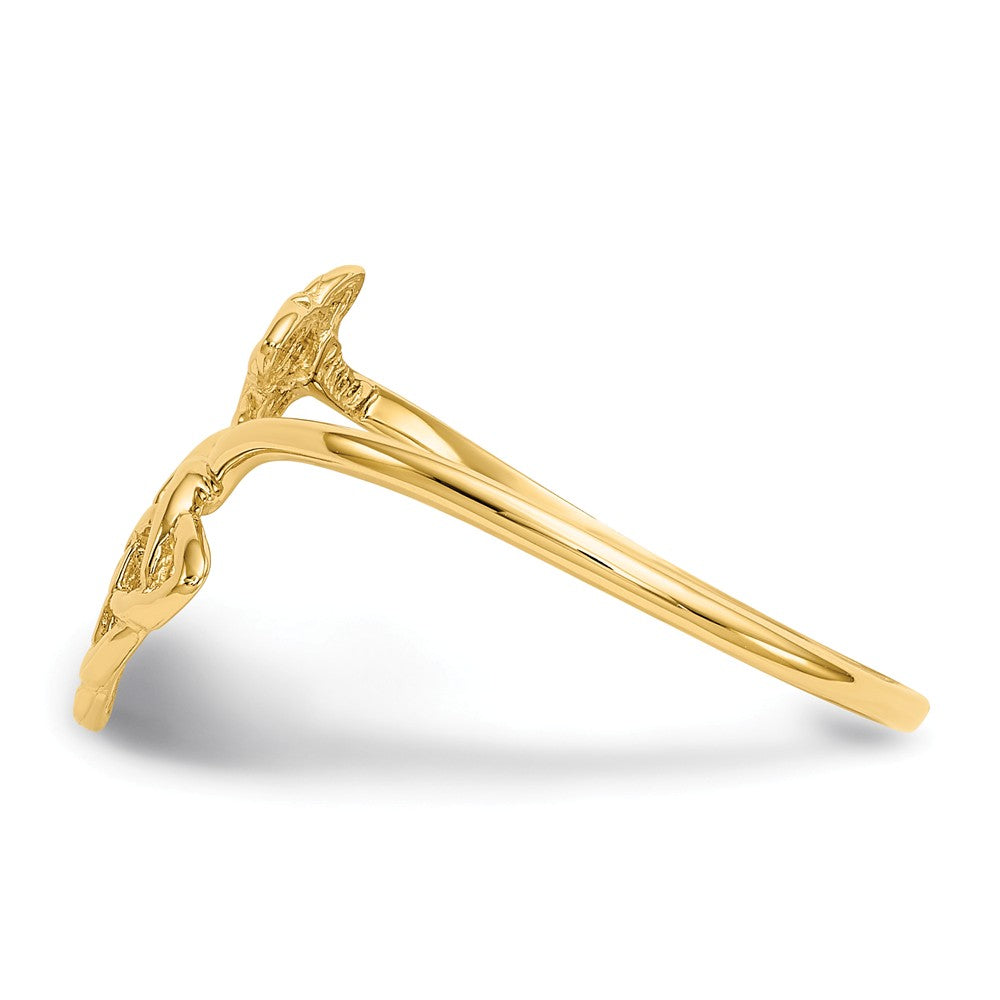 14k Yellow Gold Polished Celtic Knot Ring, Size: 7