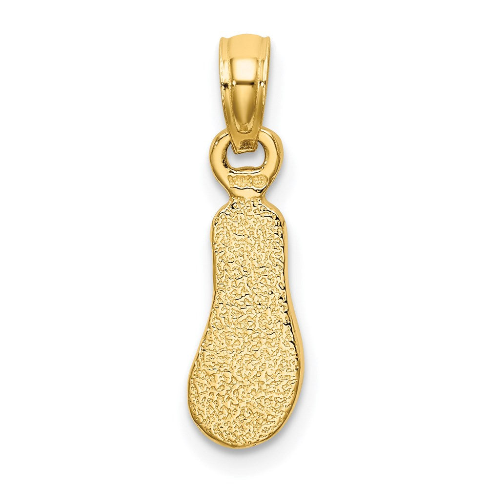 Million Charms 14K Yellow Gold Themed With Multi-Color Enamel Single Flip-Flop Charm