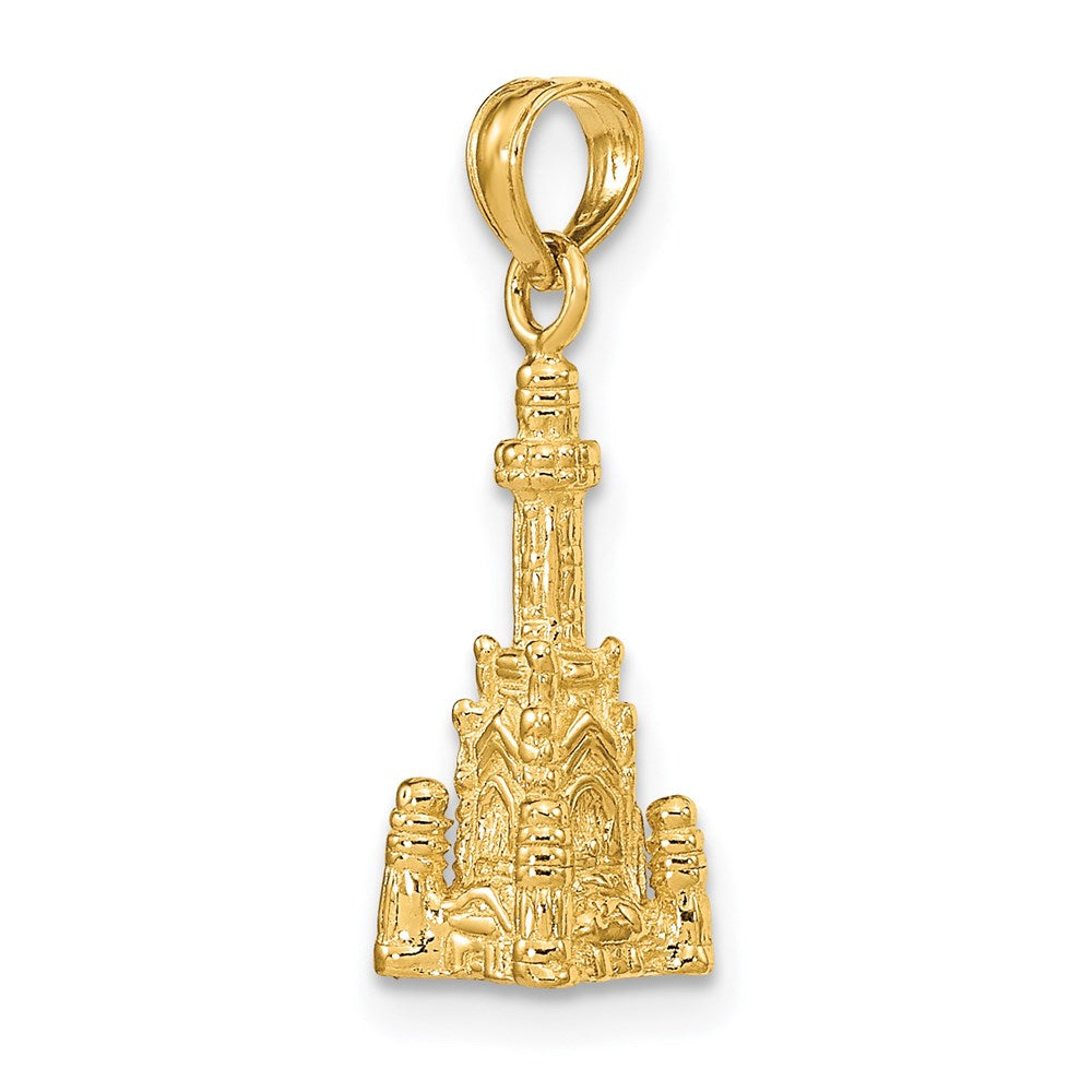 Million Charms 14K Yellow Gold Themed 3-D Chicago Water Tower Charm